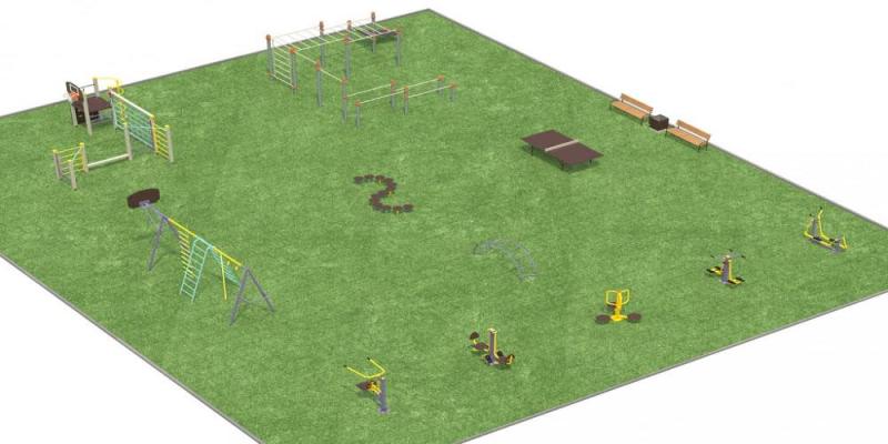 Дизайн проект спортплощадки разновозрастной  в Донецке