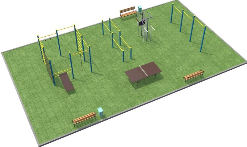 Проект спортплощадки 170 метров в Донецке в Донецке