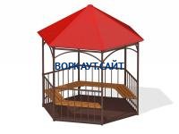 Беседка с лавками и полом МАФ 4122 в Донецке