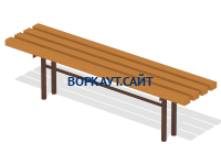 Лавочка без спинки МАФ 1601 в Донецке