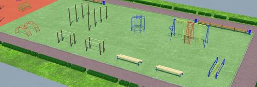 Проект детско-спортивной площадки для школы - детсада в Донецке