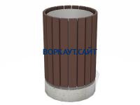 Урна деревянная круглая с бетонным основанием МАФ 1632 в Донецке