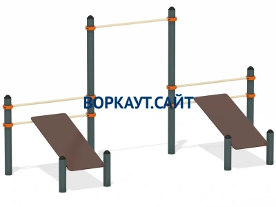 Воркаут с турником и двойной скамьей для пресса ВС-28 в Донецке