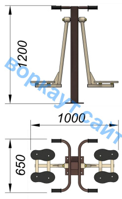 Уличный тренажер "Маятник" УТ 004 в Донецке