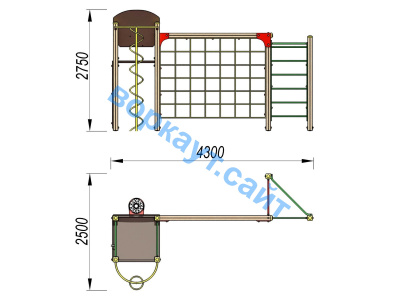 Детский спортивный комплекс Игровой ДСК 3111 в Донецке Детский спортивный комплекс Игровой ДСК 3111 в Донецке