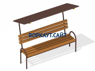 Лавочка под навесом МАФ 1607 в Донецке