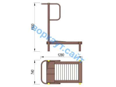 Уличный тренажер Беговая дорожка УТ 009 в Донецке