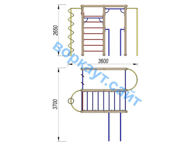 Детский спортивный комплекс Гимнастический ДСК 3107 в Донецке