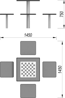 Шахматный стол МАФ 3516 в Донецке