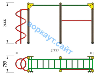 Детский спортивный комплекс ДСК 3104 в Донецке