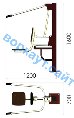Уличный тренажер "Тяга сверху" УТ 001 в Донецке