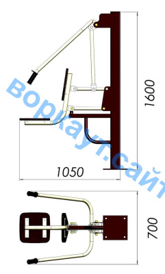 Уличный тренажер "Жим от груди" УТ 002 в Донецке