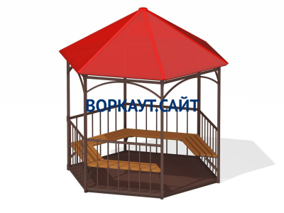 Беседка с лавками и полом МАФ 4122 в Донецке