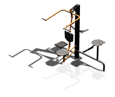 Уличный тренажер "Верхняя тяга Твистер стоя Твистер сидя" УТ336 в Донецке