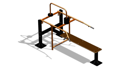 Силовой уличный тренажер  "Горизонтальный жим"  УТ402 в Донецке