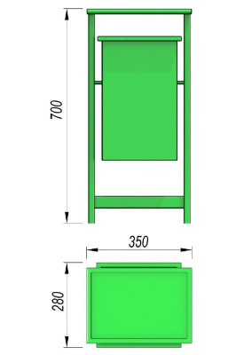 Урна с крышкой МАФ 1631 в Донецке