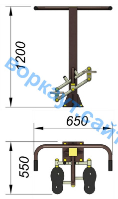 Уличный тренажер "Балансир" УТ 007 в Донецке