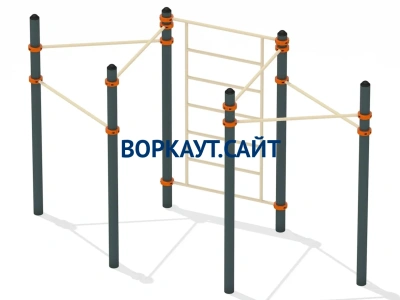 Воркаут турник разноуровневый с шведской стенкой ВС-25 в Донецке