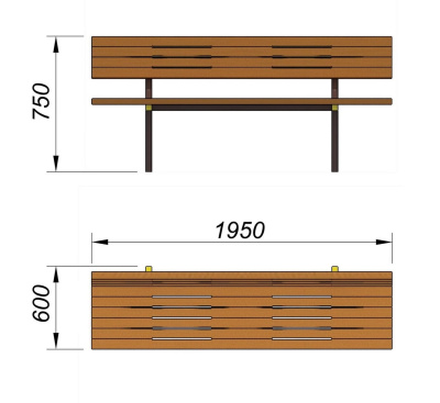 Диван уличный МАФ 1608 в Донецке
