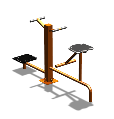 Уличный тренажер "Твистер стоя Твистер сидя" УТ323 в Донецке